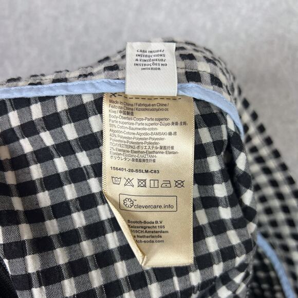 Scotch & Soda Pants Women's Size XL Aloha Hula Trouser High Rise Gingham Check - Picture 15 of 15